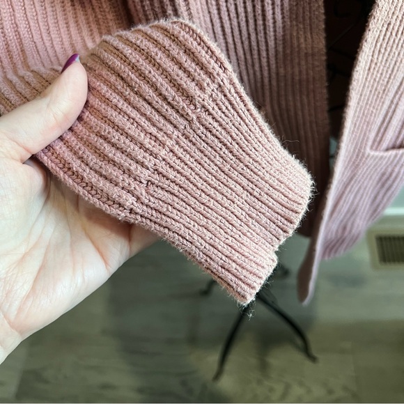 Madewell Pink Chunky Knit Cardigan Sweater - Picture 2 of 7